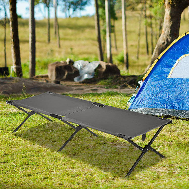 Folding Sleeping Bed Outdoor Camping Cot for Kids and Adults with Carrying Bag