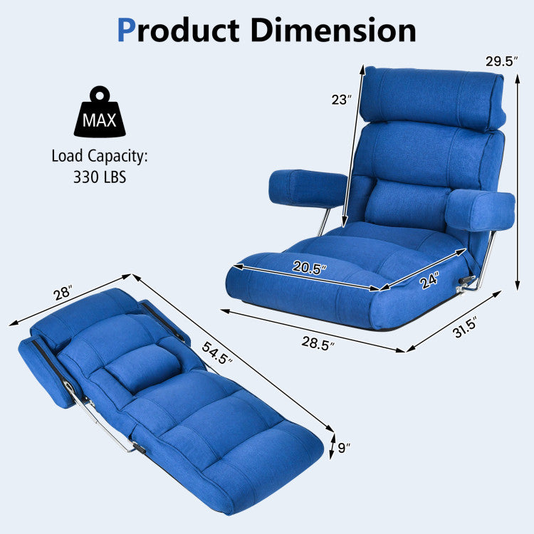 Folding Sofa Chair with 6-position Adjustable Backrest