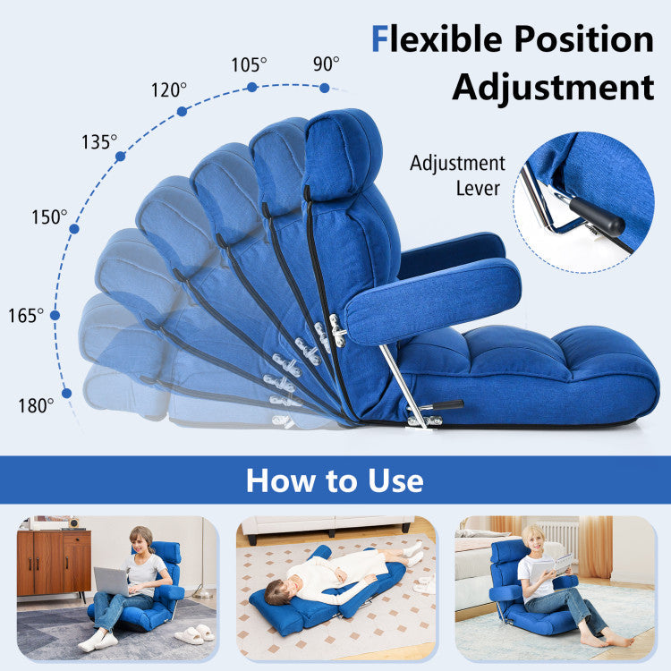 Folding Sofa Chair with 6-position Adjustable Backrest