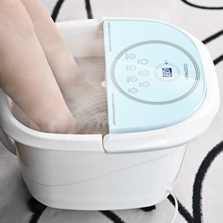 Foot Spa Bath Massager with 3-Angle Shower and Detachable Rollers