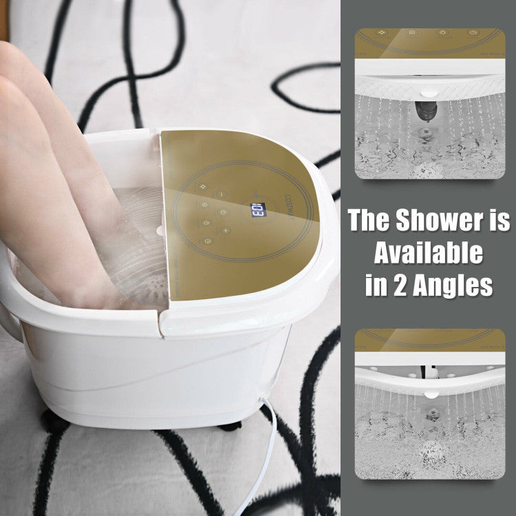 Foot Spa Bath Massager with 3-Angle Shower and Detachable Rollers