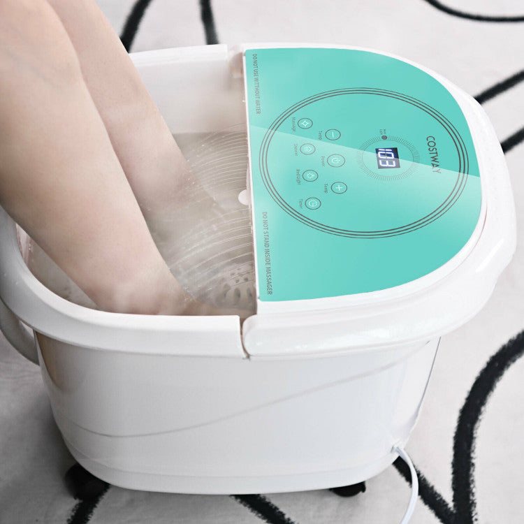 Foot Spa Bath Massager with 3-Angle Shower and Detachable Rollers