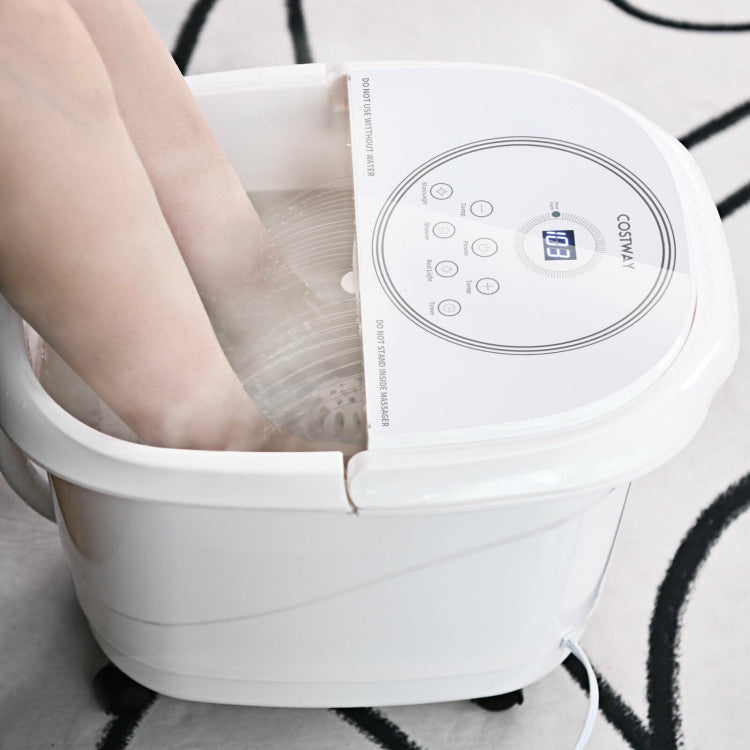 Foot Spa Bath Massager with 3-Angle Shower and Detachable Rollers