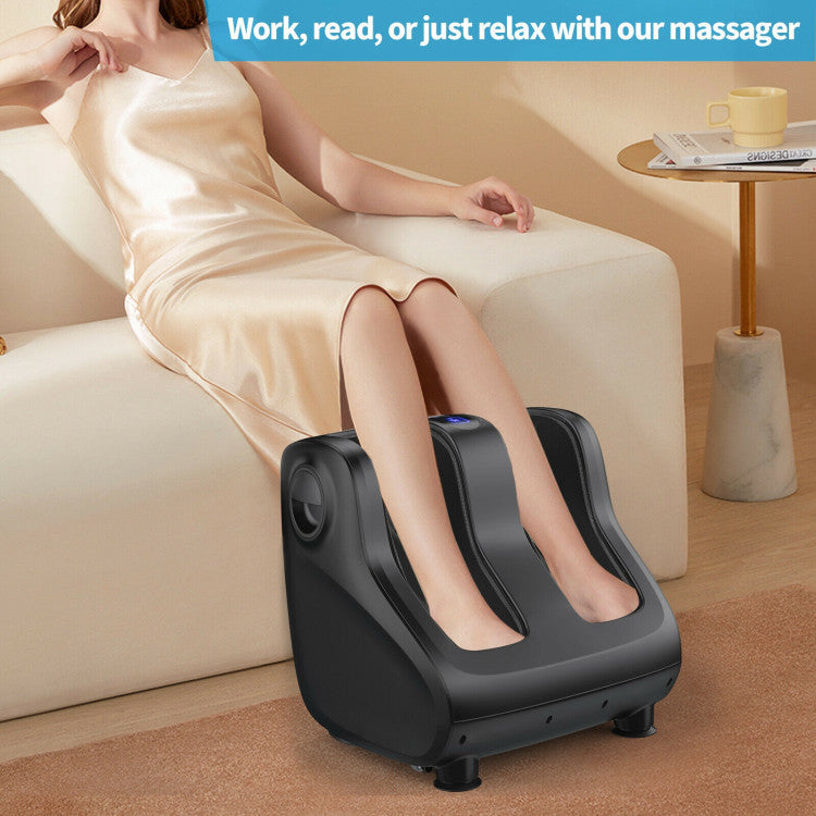 Foot and Calf Massager with Compression Kneading Heating & Vibrating and Remote Control