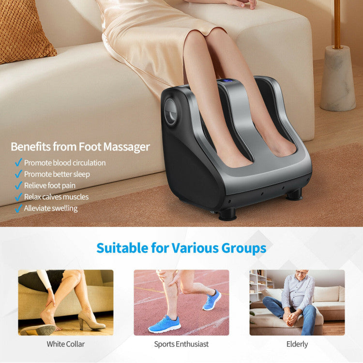 Foot and Calf Massager with Compression Kneading Heating & Vibrating and Remote Control