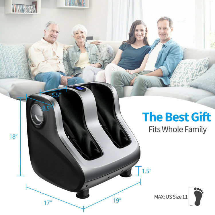 Foot and Calf Massager with Compression Kneading Heating & Vibrating and Remote Control