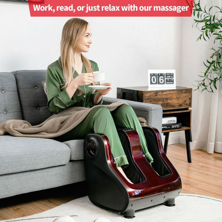 Foot and Calf Massager with Compression Kneading Heating & Vibrating and Remote Control