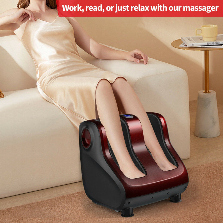 Foot and Calf Massager with Compression Kneading Heating & Vibrating and Remote Control