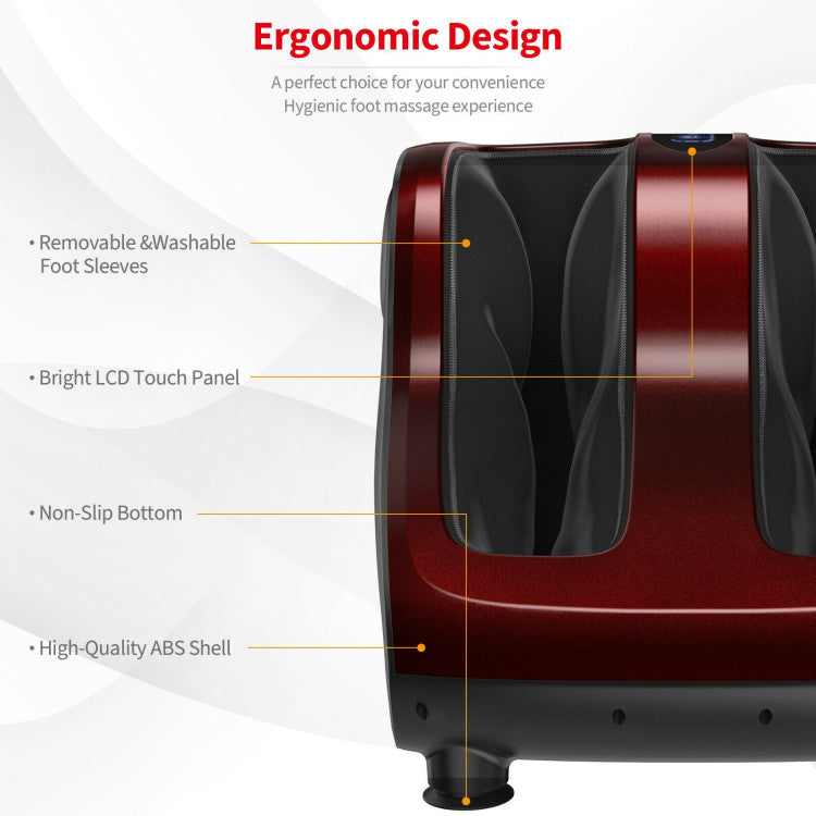 Foot and Calf Massager with Compression Kneading Heating & Vibrating and Remote Control