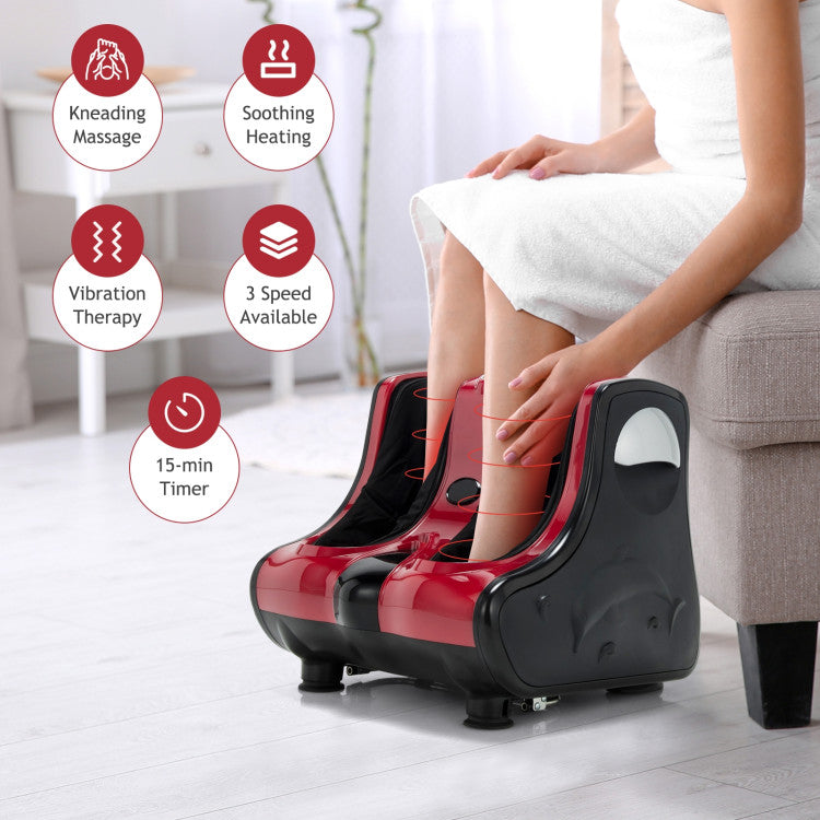 Foot and Calf Massager with Heat Vibration and 3 Intensity Modes