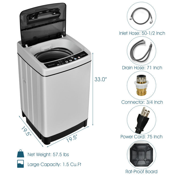 Full-Auto Washing Machine 11Lbs Washer and Dryer for apartments and dorms