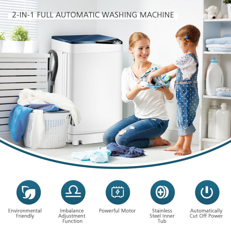Full-Automatic Washing Machine with Built-in Barrel Light for Home and Apartment
