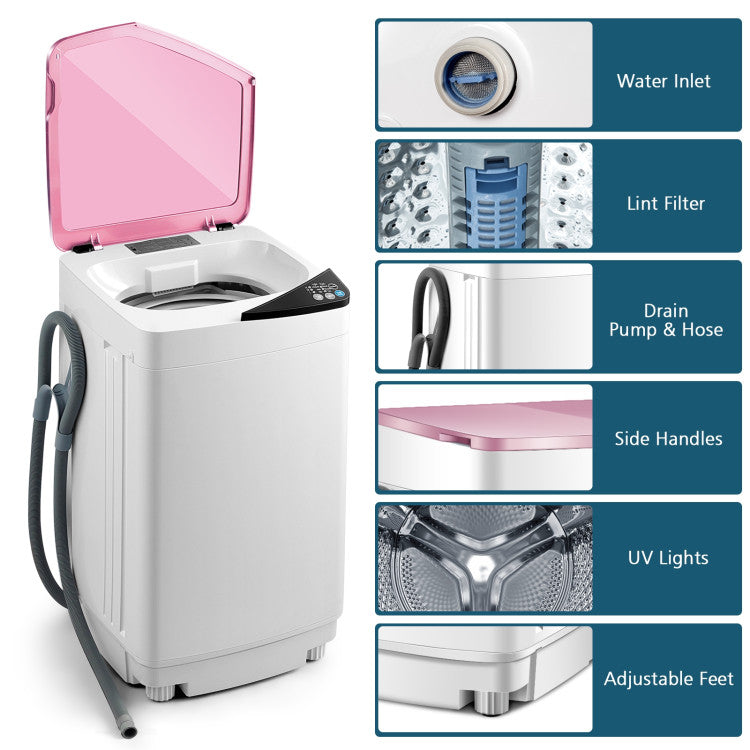 Full-Automatic Washing Machine with Built-in Barrel Light for Home and Apartment
