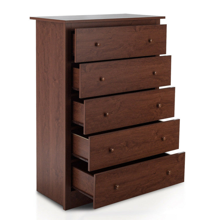Functional Storage Organized Dresser with 5-Drawer & Smooth Slide Rail