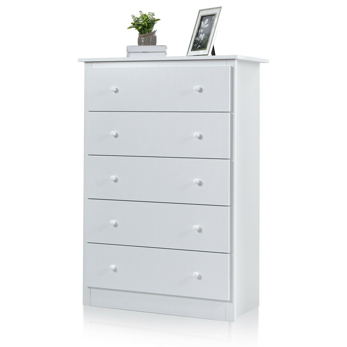 Functional Storage Organized Dresser with 5-Drawer & Smooth Slide Rail