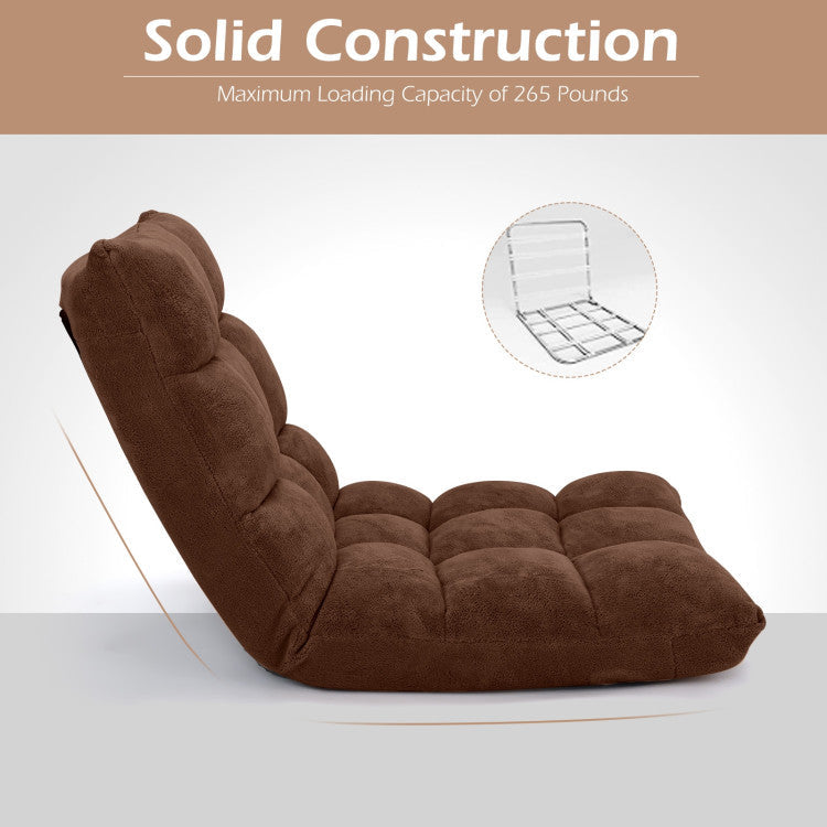 High-density Sponge Cushioned Floor Chair with Adjustable 14-position