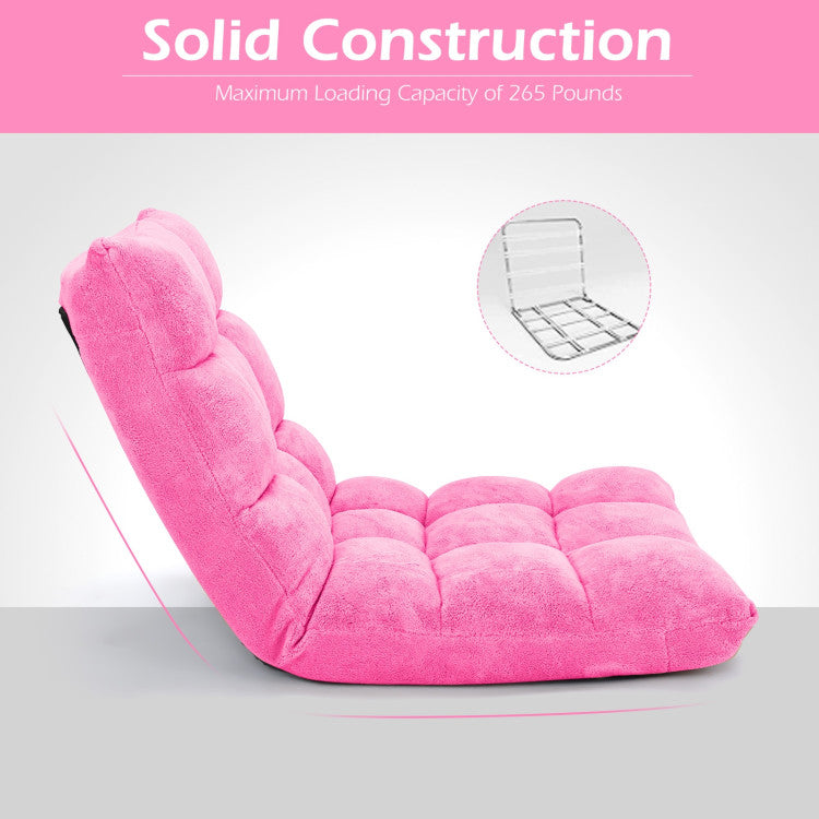 High-density Sponge Cushioned Floor Chair with Adjustable 14-position