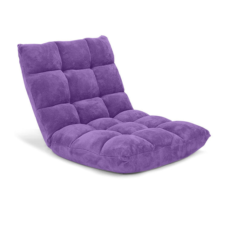 High-density Sponge Cushioned Floor Chair with Adjustable 14-position