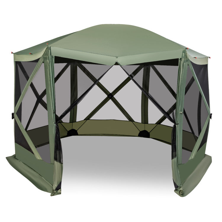 11.5 X 11.5 FT Pop-up Screen House Tent with Carrying Bag for Outdoor Camping and Picnic