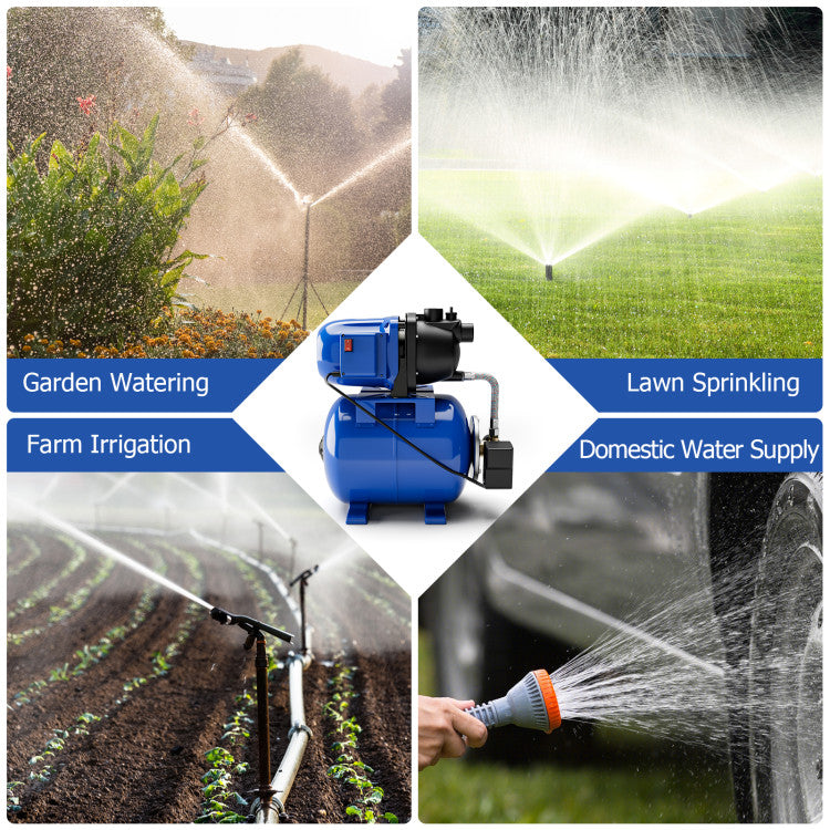 1200W Garden Water Pump Shallow Well Pressurized Irrigation for Farms and Agriculture