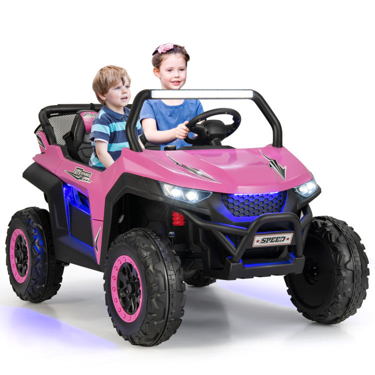 12V 2-Seater Kids Ride on UTV with Slow Start Function and Music Player