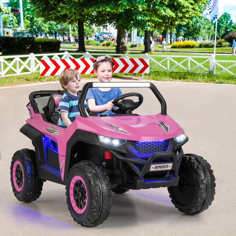 12V 2-Seater Kids Ride on UTV with Slow Start Function and Music Player