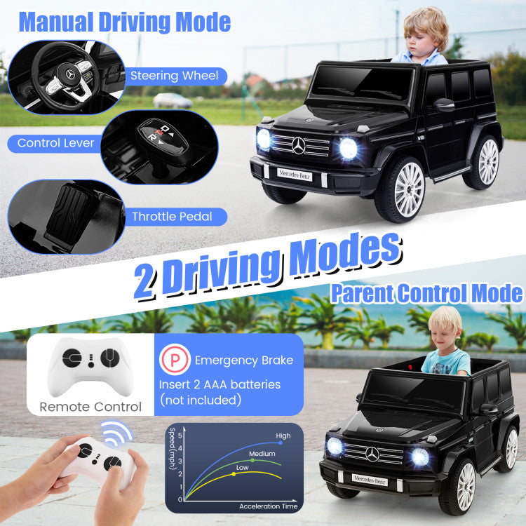 12V Battery Powered Mercedes-Benz G500 Kids Powered Ride-on Car