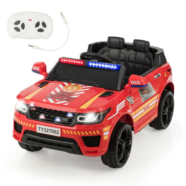 12V Kids Electric Ride-On Police Car with Remote Control for 3-8 Years