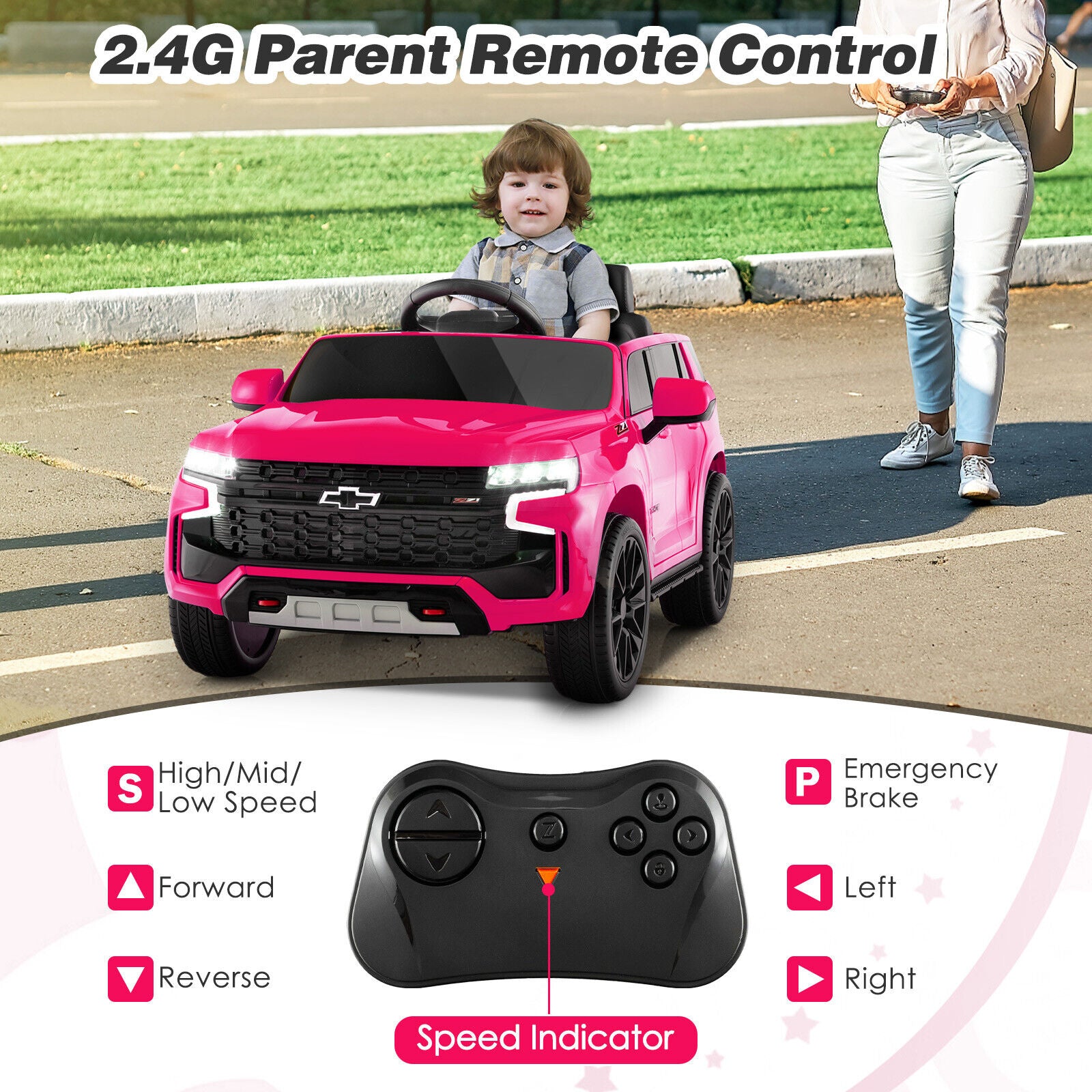 12V Kids Powered Ride on Toy Car with 2.4G Remote Control