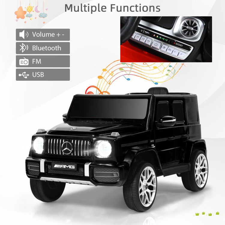 12V Mercedes-Benz G63 Licensed Kids 2-Seat Ride On Car with Remote Control