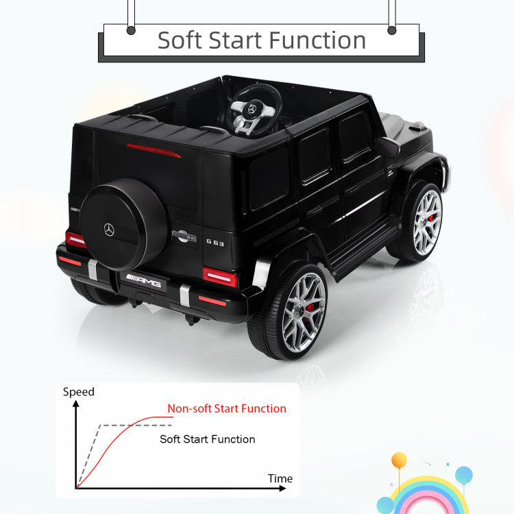 12V Mercedes-Benz G63 Licensed Kids 2-Seat Ride On Car with Remote Control