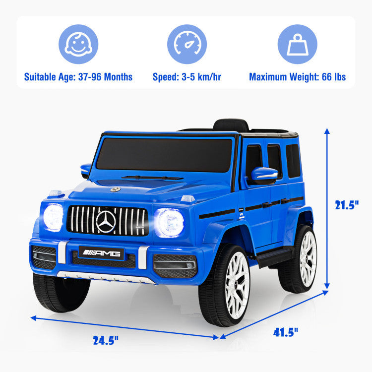 12V Mercedes-Benz G63 Licensed Kids 2-Seat Ride On Car with Remote Control