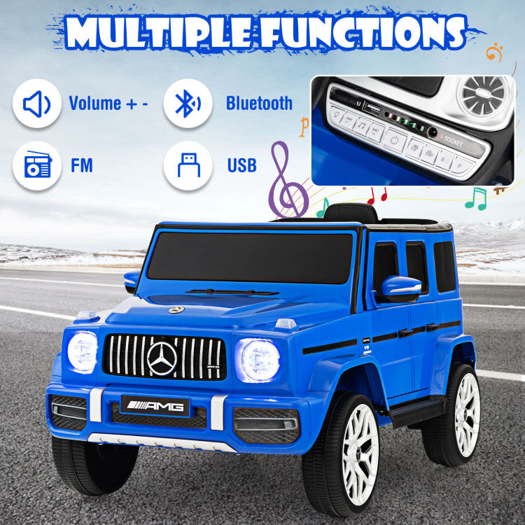 12V Mercedes-Benz G63 Licensed Kids 2-Seat Ride On Car with Remote Control