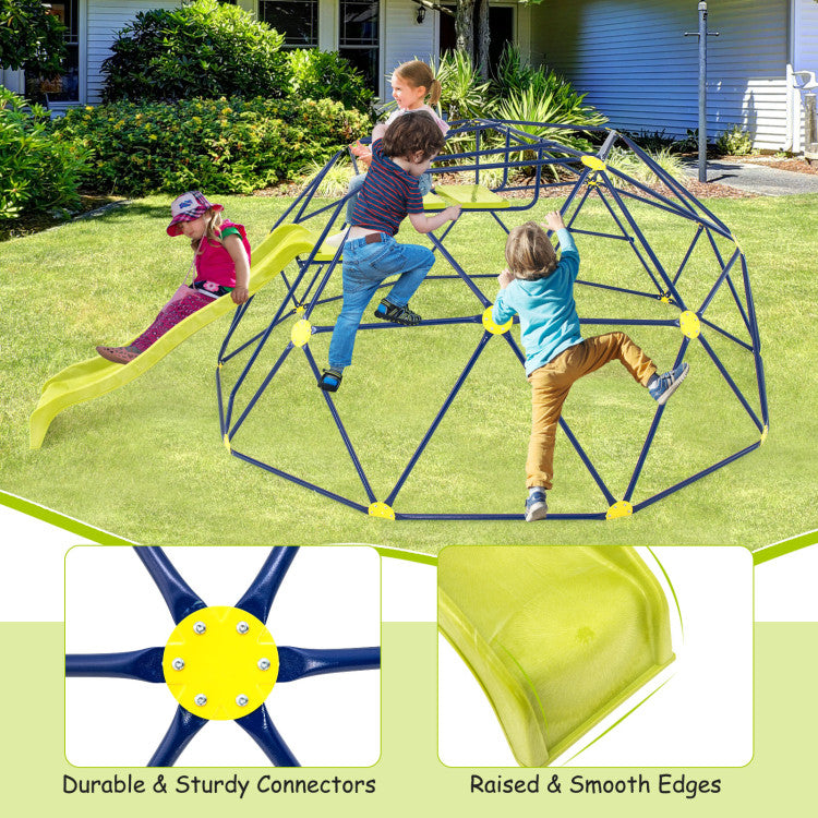 13.3 FT Climbing Dome Geometric Dome Climber with Extended Slide