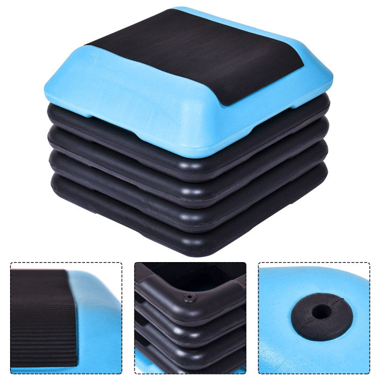 16 x 16 Inch Lightweight Aerobic Pedals with 4-Level Adjustable Heights