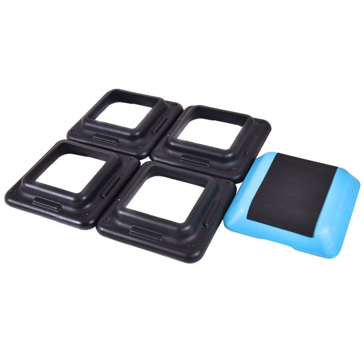 16 x 16 Inch Lightweight Aerobic Pedals with 4-Level Adjustable Heights