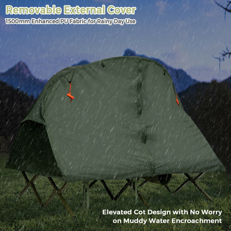 2-Person Outdoor Camping Blackout Tent with Roller Carrying Bag