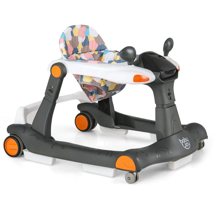 2-in-1 Foldable  Baby Activity Walker with Adjustable Height and Speed