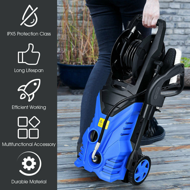 2030PSI 1800W Electric High Power Pressure Washer for Garden, Patio, Cars and Boats Cleaning