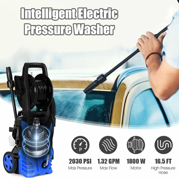 2030PSI 1800W Electric High Power Pressure Washer for Garden, Patio, Cars and Boats Cleaning