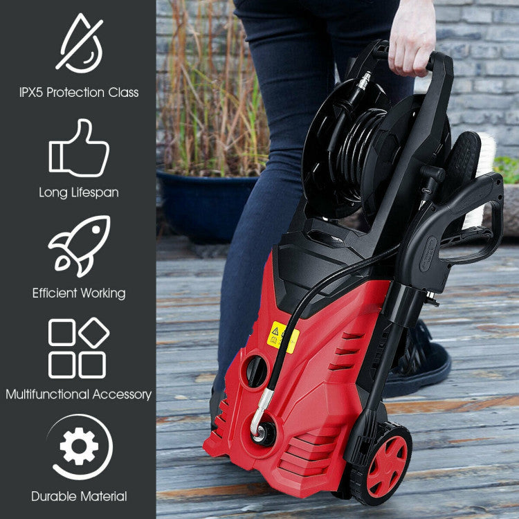 2030PSI 1800W Electric High Power Pressure Washer for Garden, Patio, Cars and Boats Cleaning