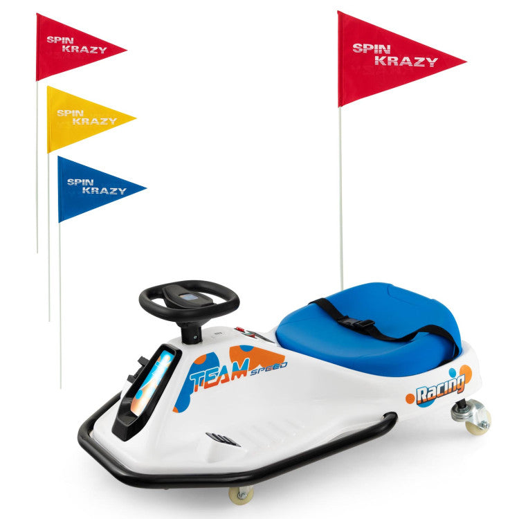 24V Electric Drifting Go Kart for Kids with 360° Spin Wireless Connection