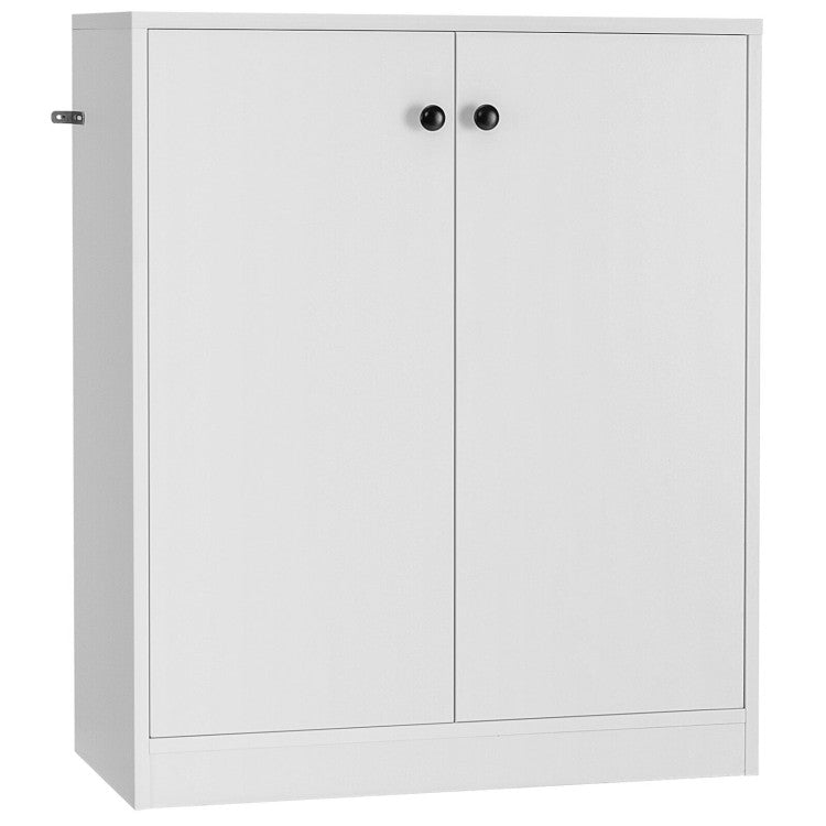 2 Door Storage Base Cabinet with 3-Tier Shelf for Living Room