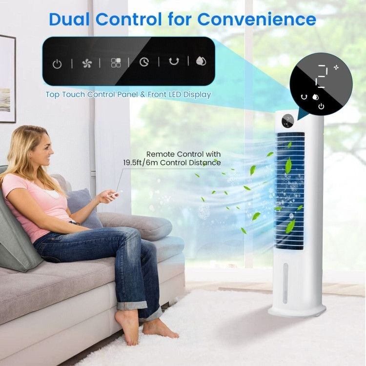 3-in-1 Evaporative Portable Air Cooler Tower Fan with 9H Timer