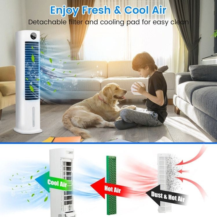 3-in-1 Evaporative Portable Air Cooler Tower Fan with 9H Timer