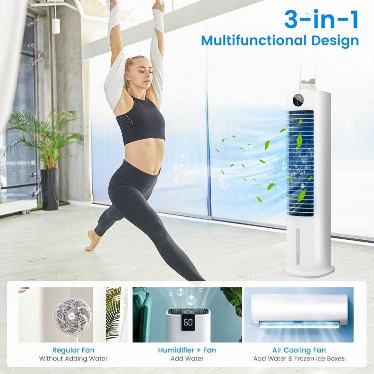 3-in-1 Evaporative Portable Air Cooler Tower Fan with 9H Timer