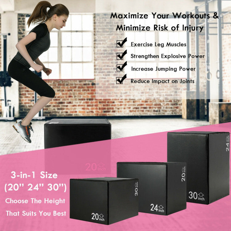 3-in-1 Foam Jumping Box for Jump Training