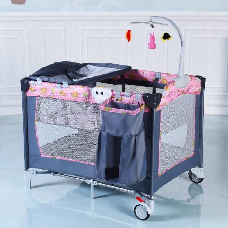 3-in-1 Portable Baby Crib Sleep Bassinet