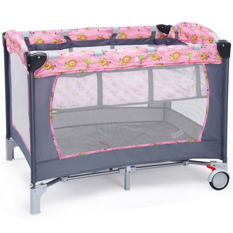 3-in-1 Portable Baby Crib Sleep Bassinet