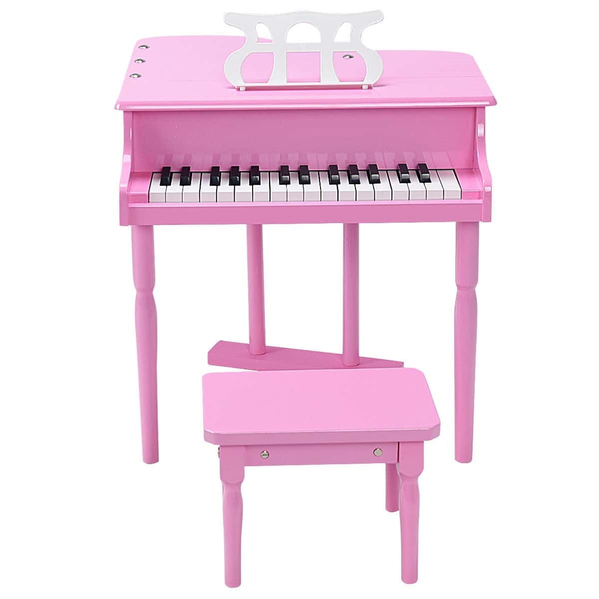 30-Key Kids Toys Piano Keyboard with Bench Piano Lid and Music Rack